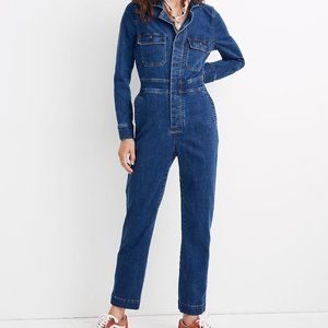 Madewell denim slim coverall jumpsuit
